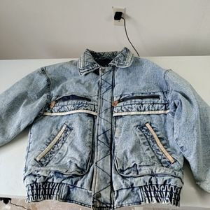 Vintage new order denim bomber size large